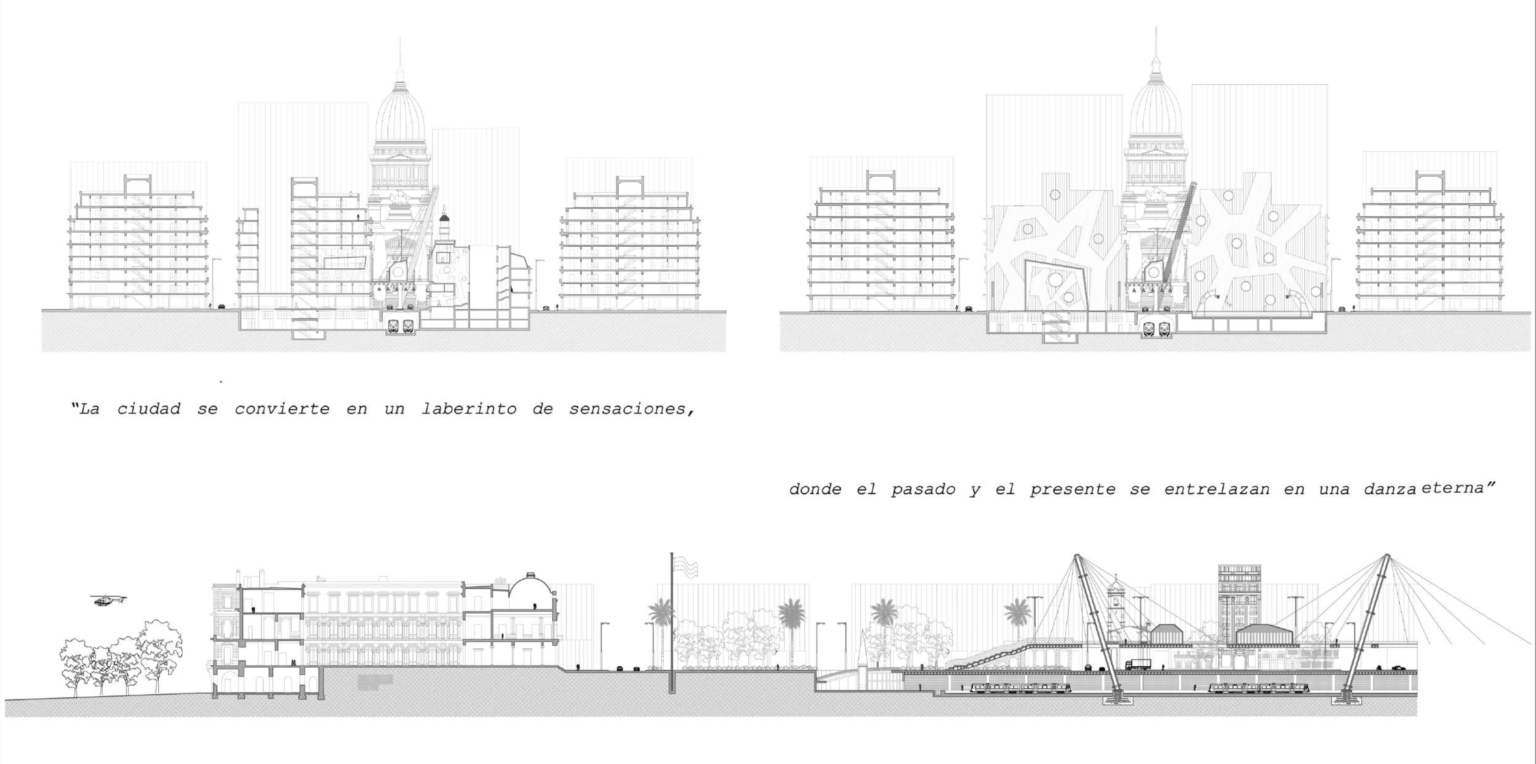 Sinfonia urbana entre cupulas y pasarelas